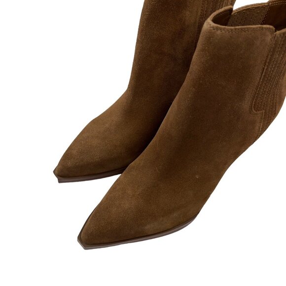 Marc Fisher Women Matter Suede Leather Pointed Toe Ankle Boots SZ 8.5M-Pull On - Picture 11 of 13